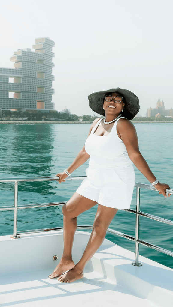 Rich Auntie on Yacht in Dubai
