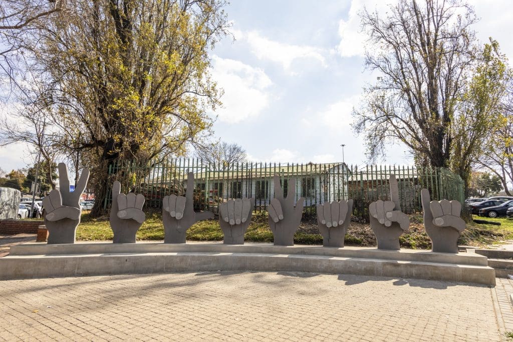 sculptures on Vilakazi Street in Soweto Johannesburg, South Africa
