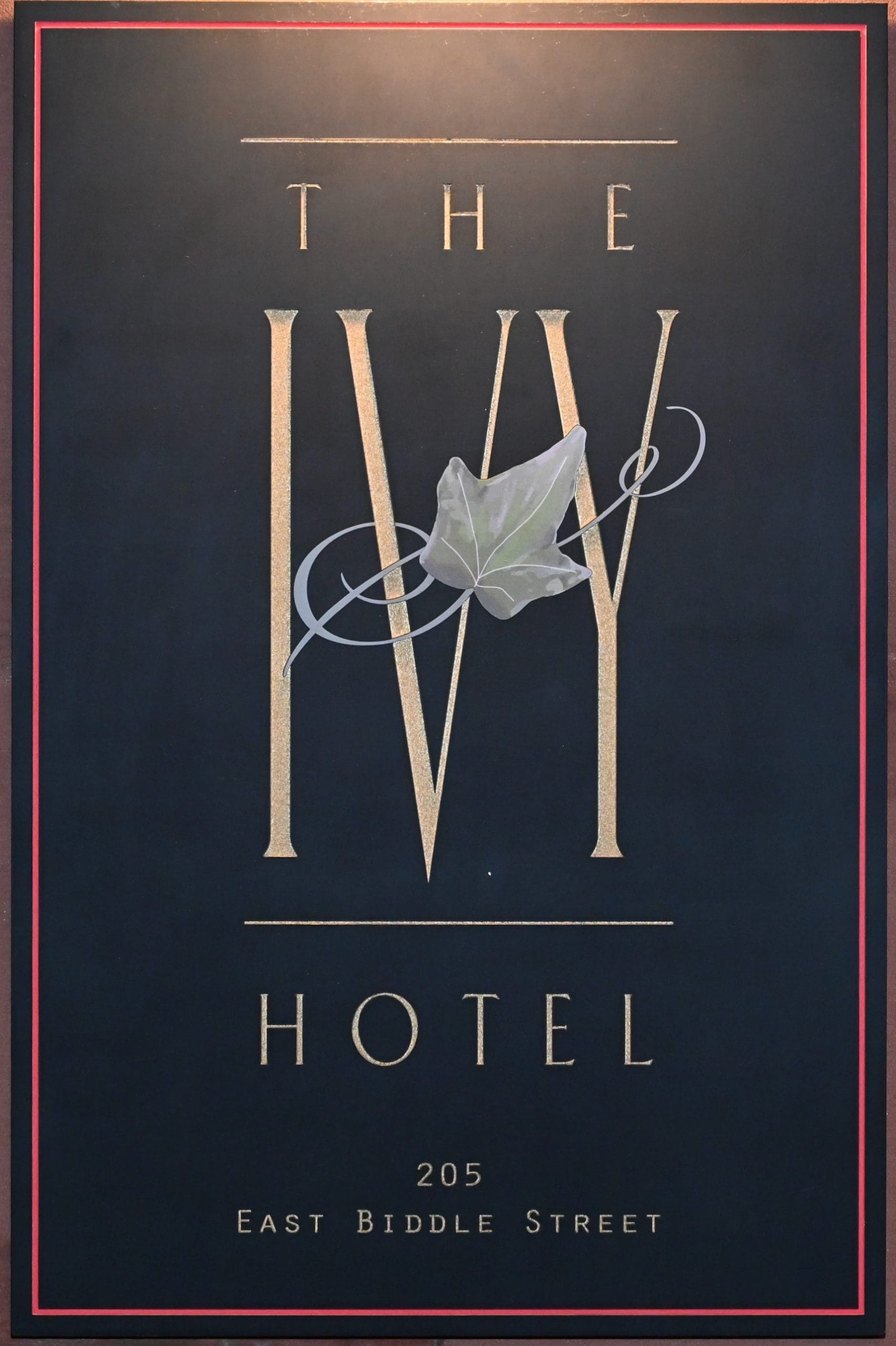 The Ivy Hotel signage - Baltimore MD