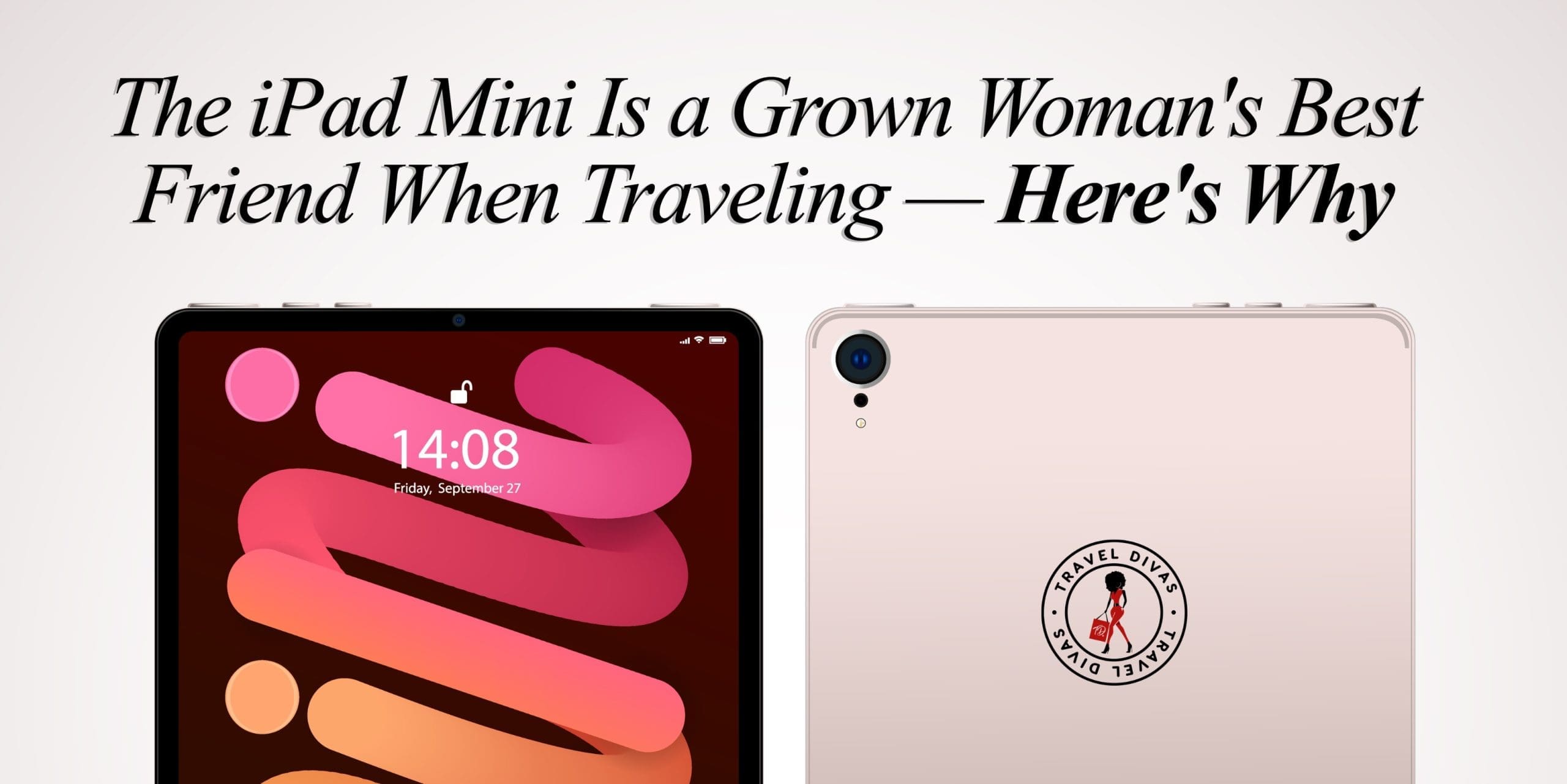 Ipad Mini image with Travel Divas logo