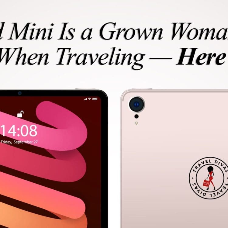 Ipad Mini image with Travel Divas logo